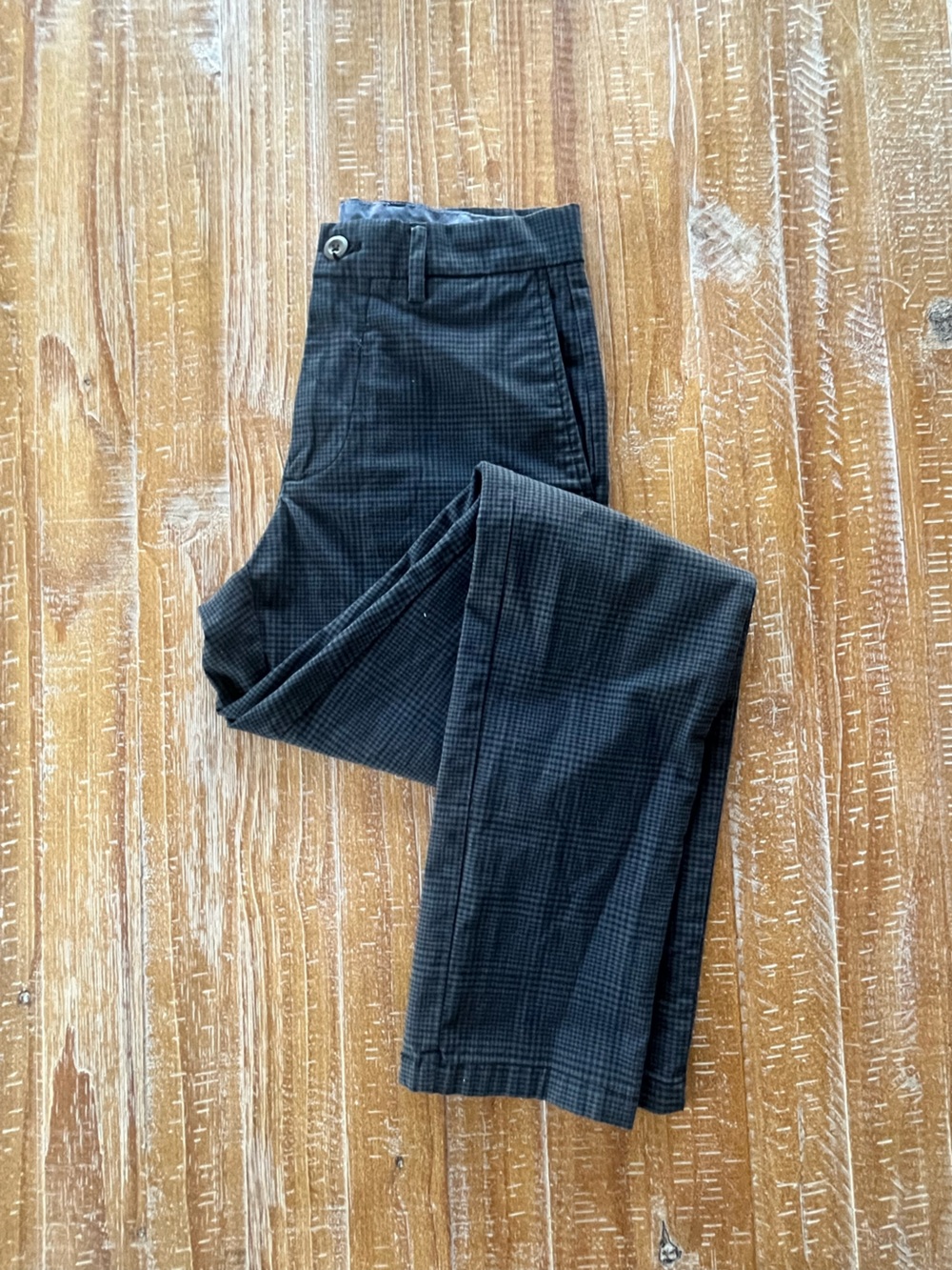 Old Navy Men's Black Corduroy Plaid Pants